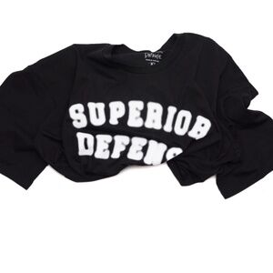 Superior Defense “Fuzzy Tank Logo” Tee (Black) – Size XL – Made in USA
